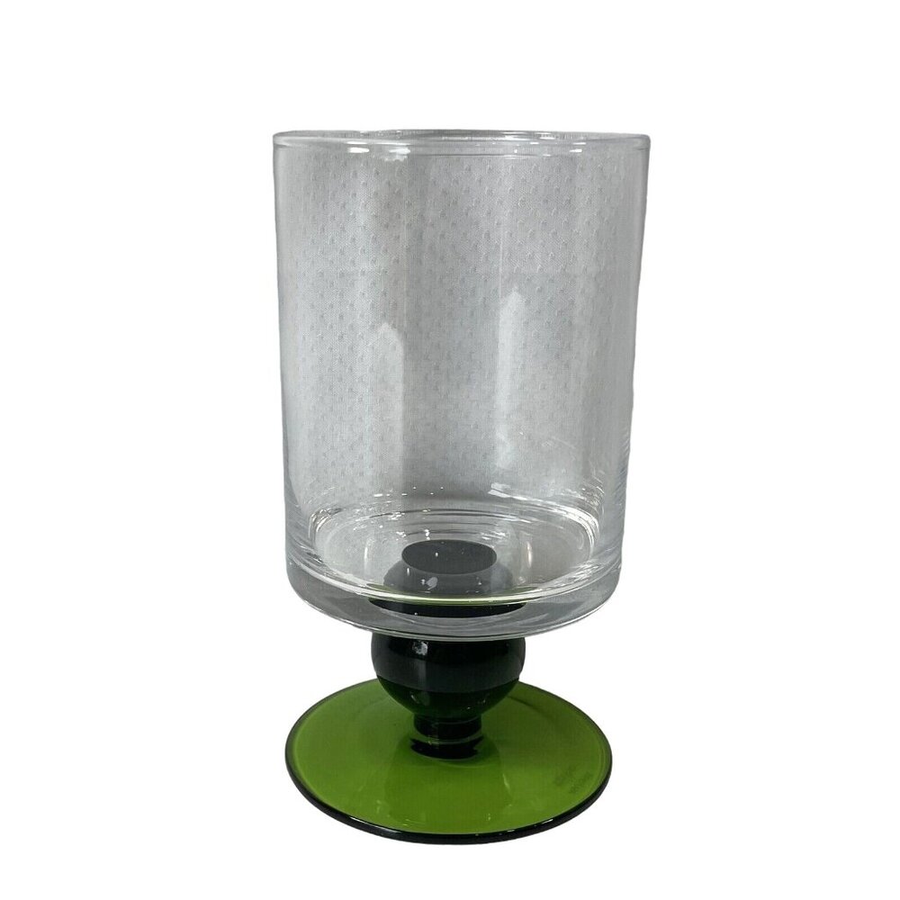 Marquis Waterford Crystal Rotondo Water Drink Glass Emerald Green Stem Ball READ